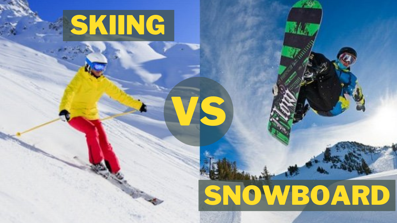 skiing vs snowboard